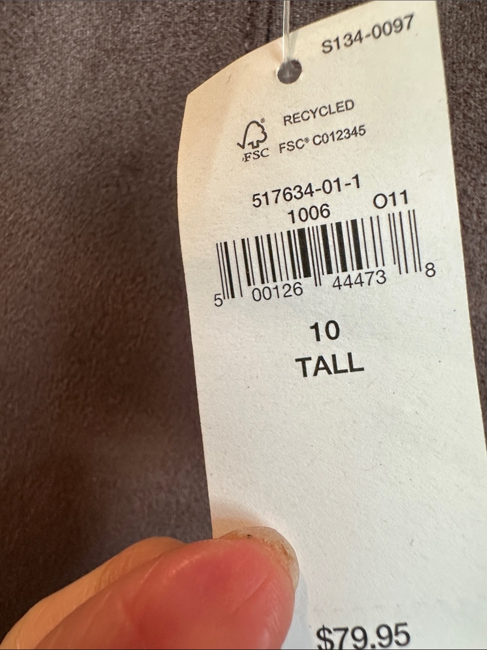 GAP Taupe Suede-Look Midi Pencil Skirt size 10 - Picture 2 of 5